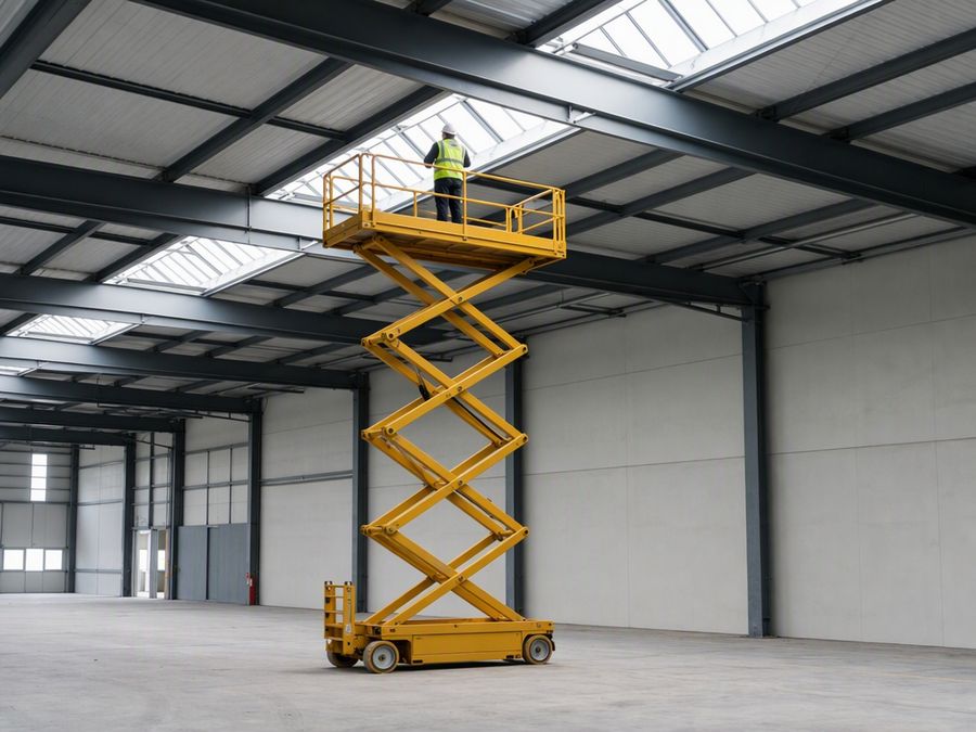 Fabrika içinde makaslı platform